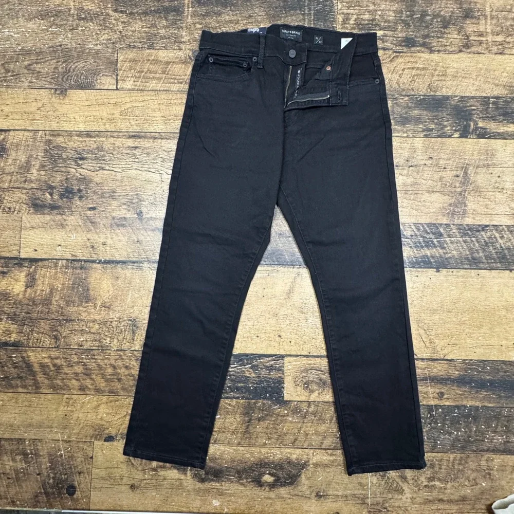 Lucky Brand 412 Athletic Slim‎ Black Ink Jeans Men Size 32x30 2 Way Stretch New